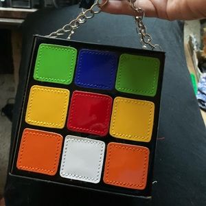 Super unique Rubiks cube shaped purse